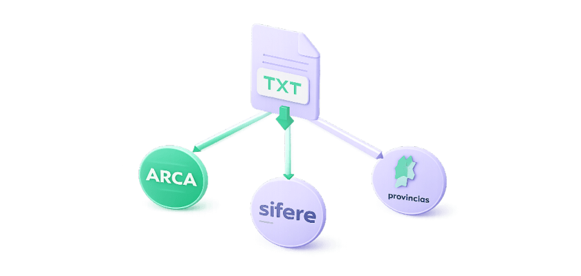 Archivos TXT listos para los aplicativos de ARCA y provinciales, con la presentación de SIFERE precargada en borrador